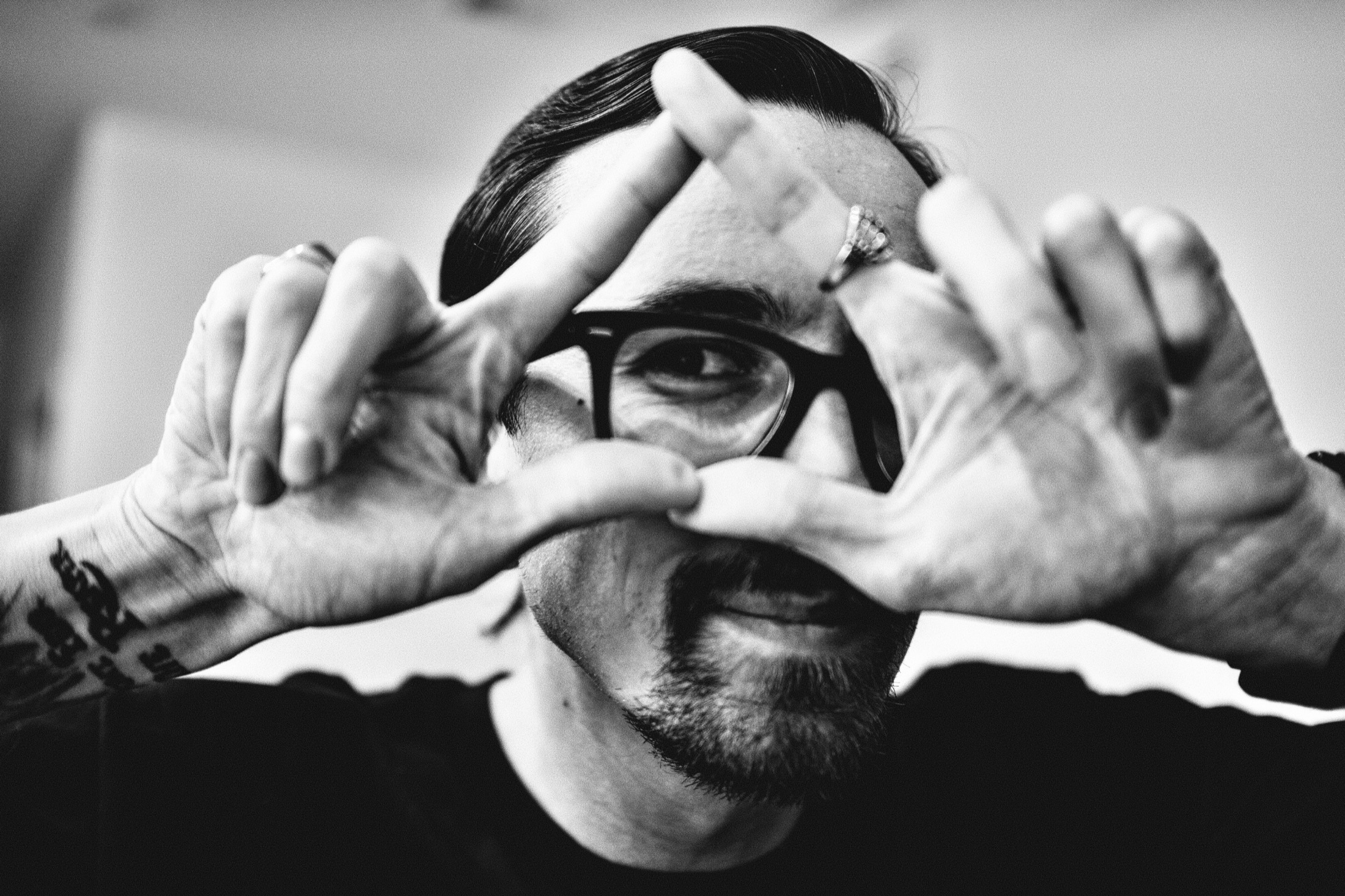 Black and white portrait of Bruce Porvaznik
